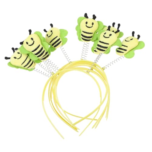 Beatifufu 6 Stück Teiliges Bienen Stirnband Haarreifen mit Niedlichem Bienen Design Weiche Party Haarreifen für Geburtstagsfeiern Karneval Cosplay und Bühnenauftritte Gelb von Beatifufu