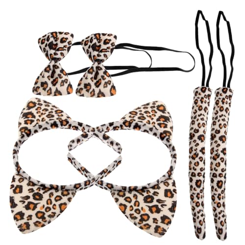 Beatifufu 6 Stück Teiliges Katzenkostüm Leopardenmuster Verstellbares Stirnband mit Katzenohren Schleife und Katzenschwanz Hautfreundlich für Erwachsene für Karneval und Halloween Beatifufu 6 Stück Teiliges Katzenkostüm Leopardenmuster Verstellbares Stirnband mit Katzenohren Schleife und Katzenschwanz Hautfreundlich für Erwachsene für Karneval und Halloween von Beatifufu