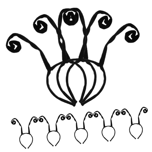 Beatifufu 8 Stück Teiliges Halloween Haarband Antennen Stirnband Schwarz DIY Kopfschmuck für Party Festival Erwachsene von Beatifufu