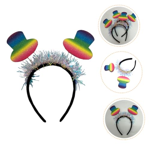 Beatifufu Buntes Party haarband mit Kreativem Kleinen Hut design Komfortables Mädchen headwear Rutschfeste Haarschmuck für Kinderpartys und Modische Festtags kopfbedeckung von Beatifufu