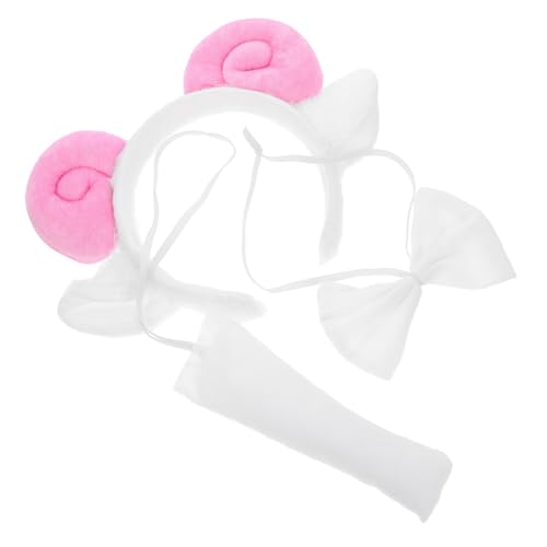 Beatifufu Croissant Haarschmuck Kunstschaf Stirnband Schafsohren Stirnband Halloween Kostüm Kinderfell Lamm Haarbänder Schafsohren Erwachsene Plüsch Lammohren von Beatifufu