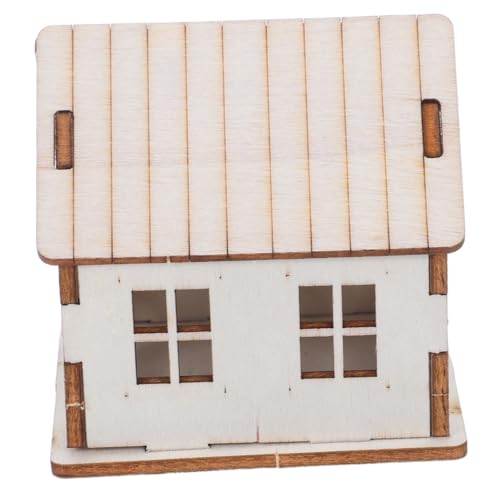 Beatifufu DIY Holz Modellhaus Bausatz Puzzle für Erwachsene Miniatur Holzhaus ohne Kleber Gartenhaus Bastelset mit Natürlichem Holzfinish Dekorativ für Zuhause und Büro von Beatifufu