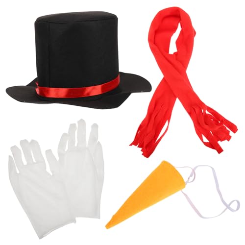 Beatifufu DIY Weihnachtsmann Bastelset Teilig mit Karottennase und Hut Kreatives Schneemann Deko für Weihnachten Halloween Winterparty und Fasching Kinderfreundliches Schneemann Kostüm von Beatifufu