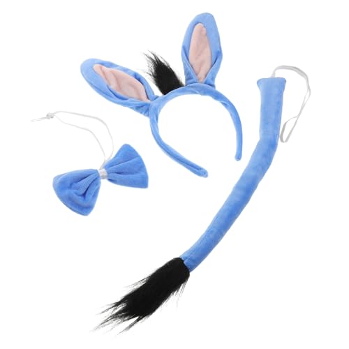 Beatifufu Esel Kostüm Set für Erwachsene mit Langlebigem Ohr haarreif Bequemer Sitz Donkey Tail und Verspielter Fliege für Halloween Cosplay und Mottoparty von Beatifufu
