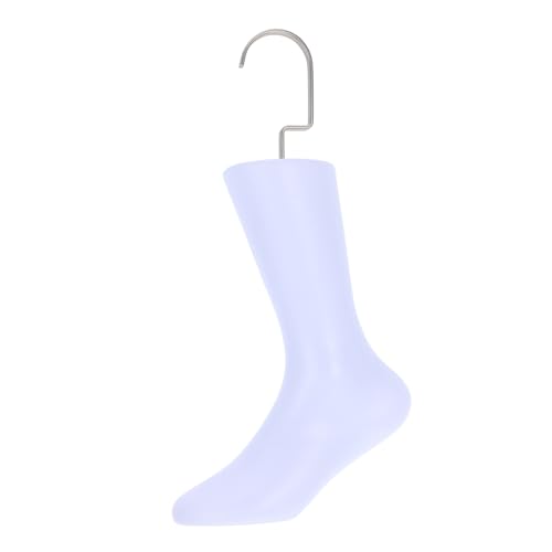 Beatifufu Fußmodell mit Praktischem Haken Nahtloses Abs Material Robust und Leicht Vielseitig für Socken und Schuhpräsentation für Laden und Zuhause Weiße Fußform für Erwachsene von Beatifufu