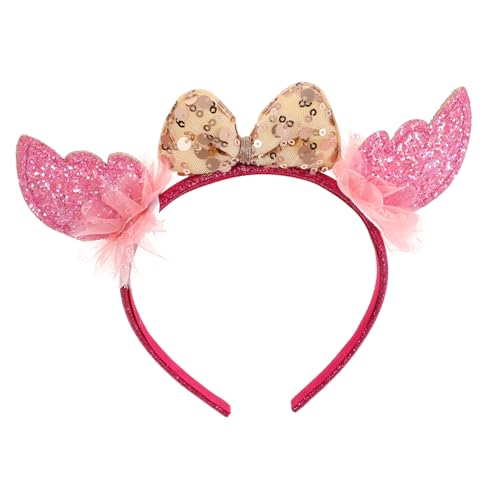 Beatifufu Glitzerndes Haarband mit Schleifen für Mädchen Pailletten Accessoire für Geburtstagsfeiern Cosplay und Freizeit Bequem und Leicht für Anlässe von Beatifufu