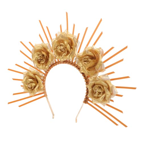 Beatifufu Goldfarbenes Goddess Stirnband mit Blumen Dekoratives Haarschmuck Accessoire für Damen Geeignet für Halloween Kostüm Cosplay Party und Festliche Anlässe Beatifufu Goldfarbenes Goddess Stirnband mit Blumen Dekoratives Haarschmuck Accessoire für Damen Geeignet für Halloween Kostüm Cosplay Party und Festliche Anlässe von Beatifufu