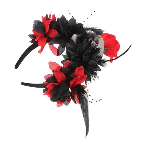 Beatifufu Gothic Halloween Haarreif mit Dunklem Totenkopf design Leichter Blumenkranz für Frauen und Mädchen Komfortables Party accessoire für Cosplay Festival Karneval und Halloween Beatifufu Gothic Halloween Haarreif mit Dunklem Totenkopf design Leichter Blumenkranz für Frauen und Mädchen Komfortables Party accessoire für Cosplay Festival Karneval und Halloween von Beatifufu