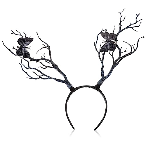Beatifufu Halloween Geweih Stirnband Baumzweige Haarreif aus Silikon Komfortabel und Langlebig Dunkles Wald Cosplay für Damen Party Kostüm Perfektes Halloween Kopfschmuck Accessoire Beatifufu Halloween Geweih Stirnband Baumzweige Haarreif aus Silikon Komfortabel und Langlebig Dunkles Wald Cosplay für Damen Party Kostüm Perfektes Halloween Kopfschmuck Accessoire von Beatifufu