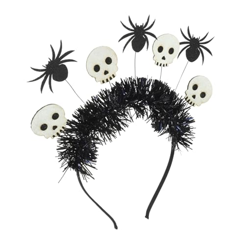 Beatifufu Halloween Haarreif Schädelkopf Spinnen Design Kostüm Haarschmuck für Party Cosplay Bequem Geeignet für Themenhochzeiten und Halloween Dekoration Beatifufu Halloween Haarreif Schädelkopf Spinnen Design Kostüm Haarschmuck für Party Cosplay Bequem Geeignet für Themenhochzeiten und Halloween Dekoration von Beatifufu