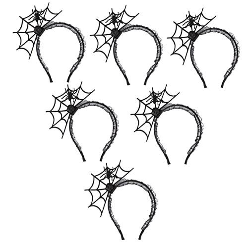 Beatifufu Halloween Haarreif Teilig Spinnennetz Cosplay Haarschmuck Schwarzes Stoffmaterial für Halloween Party und Kostümfest von Beatifufu