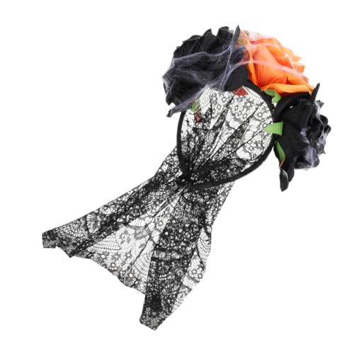 Beatifufu Halloween Haarreif mit Großen Rosen und Schwarzer Spitze Leichter Haarschmuck für Damen Blumige Krone für Halloween Party und Festival Accessoires Beatifufu Halloween Haarreif mit Großen Rosen und Schwarzer Spitze Leichter Haarschmuck für Damen Blumige Krone für Halloween Party und Festival Accessoires von Beatifufu