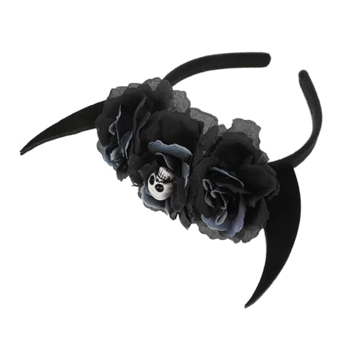 Beatifufu Halloween Skull Stirnband mit Teufelshörnern und Totenkopf Leichtes und Komfortables Haarreif für Cosplay Party und Originelles Beatifufu Halloween Skull Stirnband mit Teufelshörnern und Totenkopf Leichtes und Komfortables Haarreif für Cosplay Party und Originelles von Beatifufu