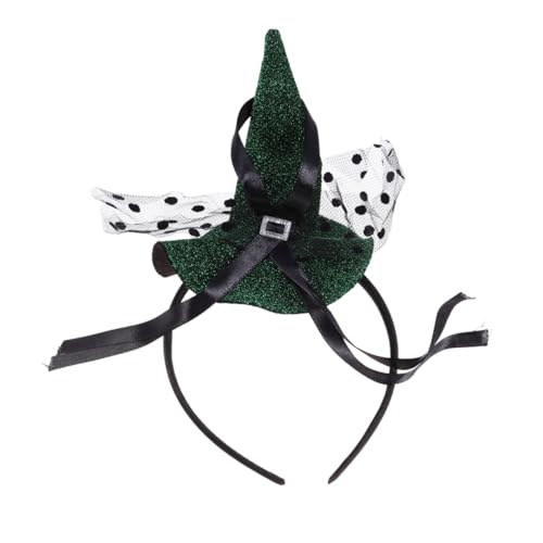 Beatifufu Halloween Stirnband Hexenhut Damen Grün Mesh Punktiertes Hexen Haarreifen Leichtes Kostüm Accessoire für Halloween Karneval Party Beatifufu Halloween Stirnband Hexenhut Damen Grün Mesh Punktiertes Hexen Haarreifen Leichtes Kostüm Accessoire für Halloween Karneval Party von Beatifufu