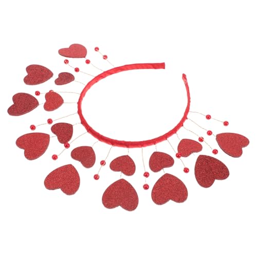 Beatifufu Herzförmiger Haarschmuck für Doppellagiges Glitzer Stirnband für Valentinstag Hochzeit und Besondere Anlässe Festliches Accessoire für Partys und Feiern von Beatifufu