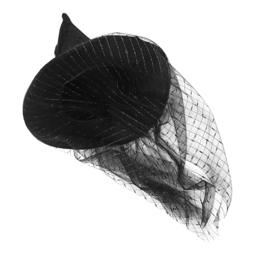 Beatifufu Hexenhut mit Schleier Halloween Kostüm Damen Leichte Gauze Spitze Hexenhut für Hexen Cosplay und Dekoration Silber Gestreift Festlich Beatifufu Hexenhut mit Schleier Halloween Kostüm Damen Leichte Gauze Spitze Hexenhut für Hexen Cosplay und Dekoration Silber Gestreift Festlich von Beatifufu