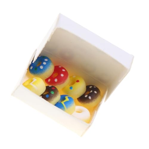 Beatifufu Miniatur Donut für Realistische Puppenhaus Dekoration Farbenfrohe Resin Spielküche Tragbare Mikro Landschaft Fördert Familienzusammenhalt und Rollenspiel von Beatifufu