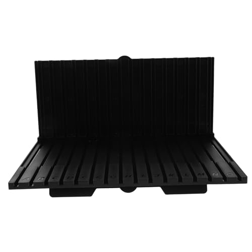 Beatifufu Modellbau Teile Organizer Regal Schwarz mit Buchstabenbeschriftung Platzsparendes Modell Werkzeug Aufbewahrungsrack Vielseitiger Hobby Desktop Organizer für Zubehör und Bauteile von Beatifufu