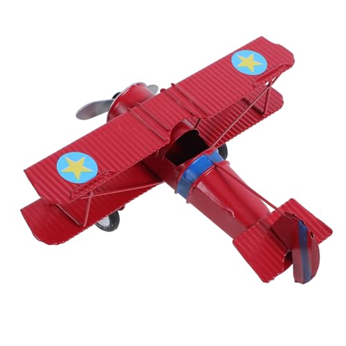 Beatifufu Retro Eisenflugzeug Modell aus Metall Robuste Vintage Flugzeug Deko in Rot mit Fünf Sterne Design Inspirierendes für Stilvolles Wohnaccessoire und Fotorequisite Beatifufu Retro Eisenflugzeug Modell aus Metall Robuste Vintage Flugzeug Deko in Rot mit Fünf Sterne Design Inspirierendes für Stilvolles Wohnaccessoire und Fotorequisite von Beatifufu