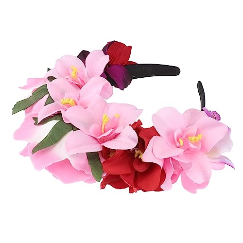 Beatifufu Rosa Rosen Haarreif für Damen Blumenstirnband Party Cosplay Haarschmuck Fotorequisite Festlicher Kopfschmuck für Hochzeit Brautjungfer Mädchen Beatifufu Rosa Rosen Haarreif für Damen Blumenstirnband Party Cosplay Haarschmuck Fotorequisite Festlicher Kopfschmuck für Hochzeit Brautjungfer Mädchen von Beatifufu
