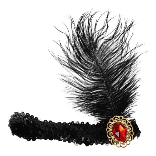 Beatifufu Rotes Jahre Flapper Stirnband mit Federn und Pailletten Eleganter Kopfschmuck für Damen Vielseitiges Accessoire für Kostümfeste Hochzeiten und Themenpartys Beatifufu Rotes Jahre Flapper Stirnband mit Federn und Pailletten Eleganter Kopfschmuck für Damen Vielseitiges Accessoire für Kostümfeste Hochzeiten und Themenpartys von Beatifufu