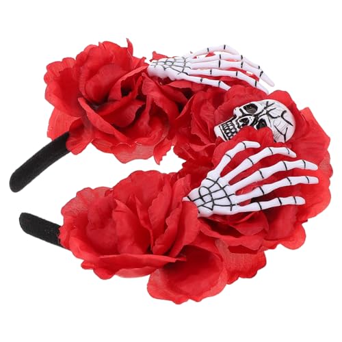 Beatifufu Rotes Rosen Halloween Stirnband mit Skelett und Knochenhand Design Leichtes Horror Haaraccessoire für Damen Vielseitig für Kostüm und Themenpartys Auffälliges Partyzubehör Beatifufu Rotes Rosen Halloween Stirnband mit Skelett und Knochenhand Design Leichtes Horror Haaraccessoire für Damen Vielseitig für Kostüm und Themenpartys Auffälliges Partyzubehör von Beatifufu