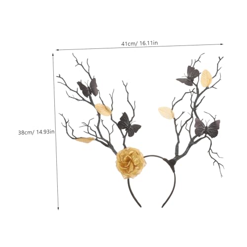 Beatifufu Schmetterling Haarreif mit Hirschgeweih und Baumzweigen Leichter Dekorativer Kopfschmuck für Party Cosplay Bühne und Halloween Auffälliges Accessoire für Waldelfen look Beatifufu Schmetterling Haarreif mit Hirschgeweih und Baumzweigen Leichter Dekorativer Kopfschmuck für Party Cosplay Bühne und Halloween Auffälliges Accessoire für Waldelfen look von Beatifufu