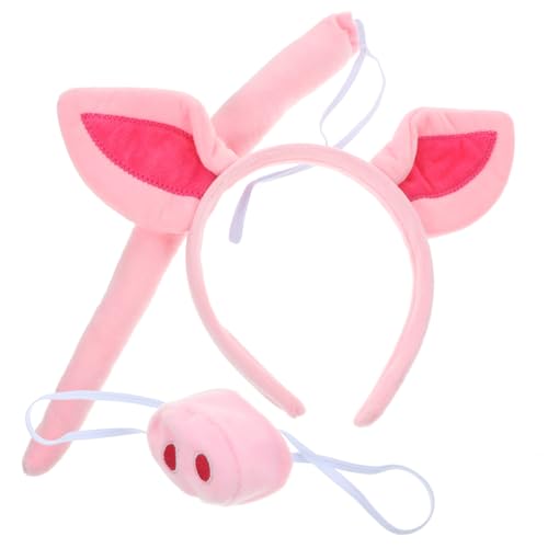Beatifufu Schweinehörer -Ohrset Kostüme Ohren Nase Plüsch Tierkostüm Tier-Stirnband-Kostüm Rosa Beatifufu Schweinehörer -Ohrset Kostüme Ohren Nase Plüsch Tierkostüm Tier-Stirnband-Kostüm Rosa von Beatifufu