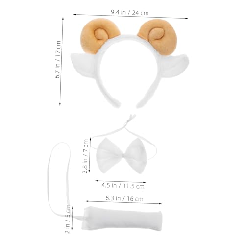 Beatifufu Weiches Schaf Haarreif mit Plüschhörnern Schleife und Bequemes Cosplay Kostümzubehör für Damen und Vielseitig Einsetzbar für Halloween und Kostümpartys Beatifufu Weiches Schaf Haarreif mit Plüschhörnern Schleife und Bequemes Cosplay Kostümzubehör für Damen und Vielseitig Einsetzbar für Halloween und Kostümpartys von Beatifufu