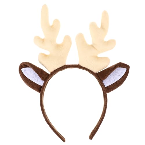Beatifufu Weißes Weihnachts Hirschgeweih Stirnband aus Leichtem Sicherem Material Weihnachtlicher Haarschmuck für Mädchen und Damen Festliche Partydekoration und Foto Requisite von Beatifufu