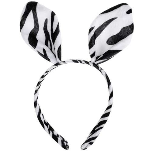 Beatifufu Zebra Ohren Stirnband Plüsch Haarreif Tierohren Kopfschmuck für Damen Teens Cosplay Festival Halloween Party Accessoire Weich Bequem Beatifufu Zebra Ohren Stirnband Plüsch Haarreif Tierohren Kopfschmuck für Damen Teens Cosplay Festival Halloween Party Accessoire Weich Bequem von Beatifufu