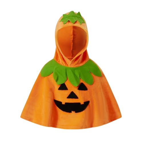 Beauace Baby Mädchen Jungen Kürbis Umhang Halloween Kostüm mit Hut Kinder Kleidung Cosplay (Orange, 18-24 Monate) von Beauace
