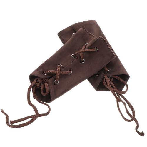 Beaupretty 1 Paar Armschienen für Erwachsene Mittelalterliche Armguards für Halloween Renaissance Retro Kostümzubehör für Herren mit Gürtel Einzigartigem Design von Beaupretty
