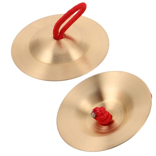 Beaupretty 1 Paar Mini Finger Cymbals für Musikalisches Percussion Instrument Rhythmus und Koordination für Tanz und Feiern Kindergärten und Frühkindlicher Bildung von Beaupretty