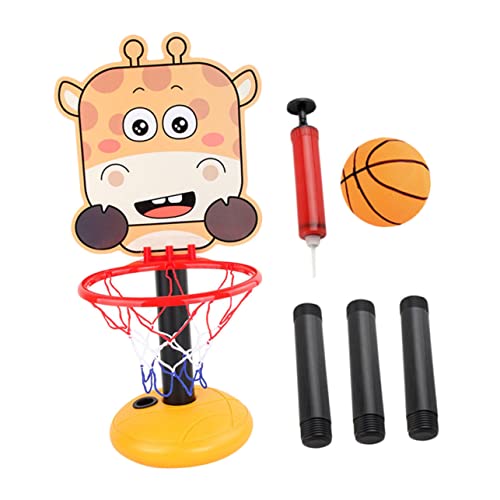 Beaupretty 1 Satz Adjustierbares Basketballspielzeugset für Drinnen und Draußen Cartoon Basketballständer für Jungen und Mädchen Fördert Bewegung und Eltern Junge Mädchen Interaktion von Beaupretty