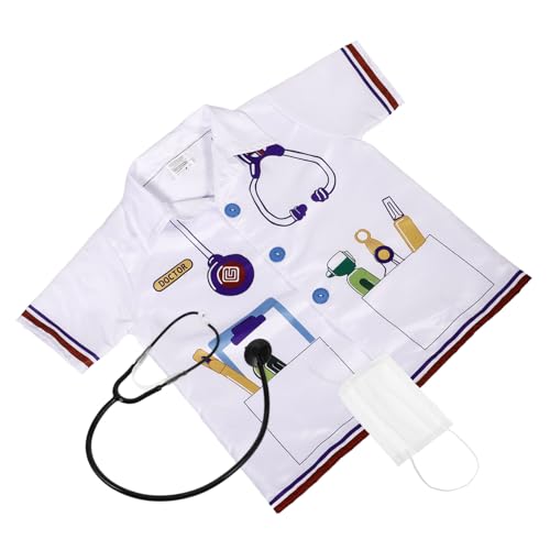 Beaupretty 1 Satz Arztkostüm Set mit Weißem Arztkittel Rollenspiel Kostüm für Jungen für Kindergarten Kostümpartys Thematische Veranstaltungen von Beaupretty