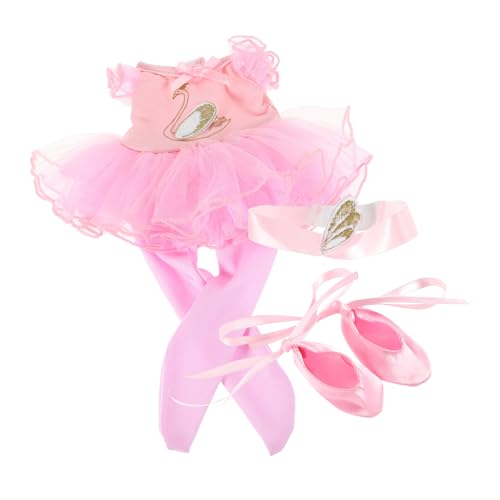 Beaupretty 1 Satz Ballettoutfit für Puppen Elegantes Tanzkleid mit Ballettrock und Stirnband Zubehör für Puppenaufführungen Partys und Rollenspiele von Beaupretty