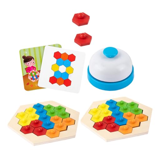Beaupretty 1 Satz Bienenwaben Puzzle Interaktives Holzspielzeug für Eltern Junge Mädchen Interaktion Pädagogisches DIY Logikspiel Kreativität und von Beaupretty