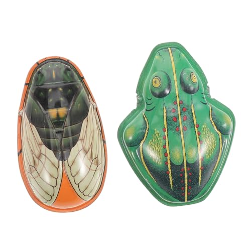 Beaupretty 1 Satz Blechspielzeug Frosch Nostalgisches Vintage Deko für Sammler Robuste Blechspielzeuge im Charmante Retro Spielzeuge für Zuhause von Beaupretty