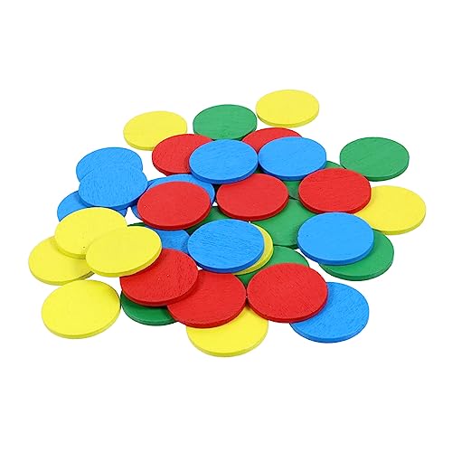 Beaupretty 1 Satz Bunte Holzspielchips Spielzeugwährung für Belohnungssystem und DIY Projekte für Spiele und Motivation von Beaupretty