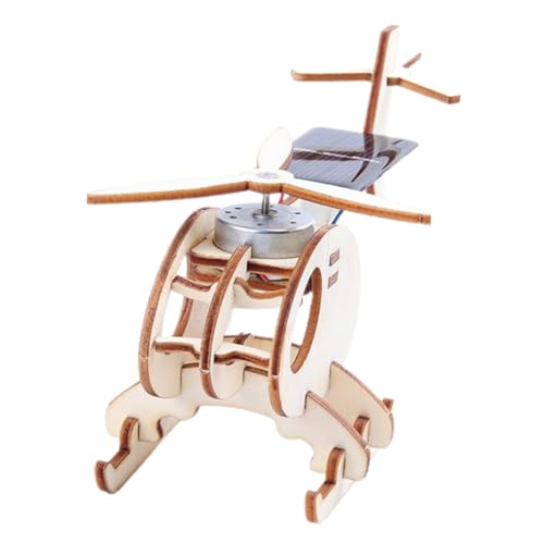 Beaupretty 1 Satz DIY Holzflugzeug Modell Solar Helikopter für Experimentelles Bastelspielzeug für Jungen und Mädchen Fördert Kreativität und Wissenschaftsinteresse Sicheres Design mit von Beaupretty