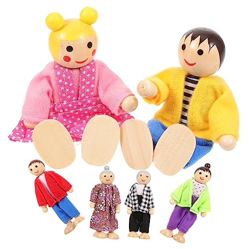 Beaupretty 1 Satz Familienpuppen aus Holz Teiliges für Bewegliche Figuren für Puppenhaus Sicher und Langlebig für Kreative Geschichten und Lernspiele Beaupretty 1 Satz Familienpuppen aus Holz Teiliges für Bewegliche Figuren für Puppenhaus Sicher und Langlebig für Kreative Geschichten und Lernspiele von Beaupretty