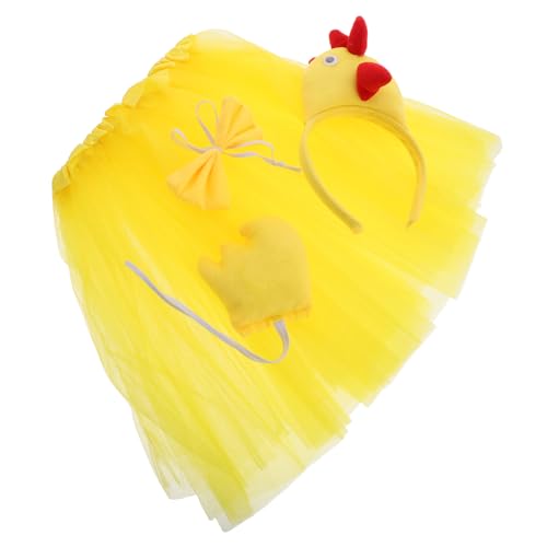 Beaupretty 1 Satz Hahn-Anziehset Cosplay-Outfit Geburtstagsoutfit für Mädchen Huhn-Tier-Stirnband verkleiden sich Kostüme für Nutztiere Tutu-Kostümzubehör Tutu für kleine Mädchen Tuch Yellow Beaupretty 1 Satz Hahn-Anziehset Cosplay-Outfit Geburtstagsoutfit für Mädchen Huhn-Tier-Stirnband verkleiden sich Kostüme für Nutztiere Tutu-Kostümzubehör Tutu für kleine Mädchen Tuch Yellow von Beaupretty