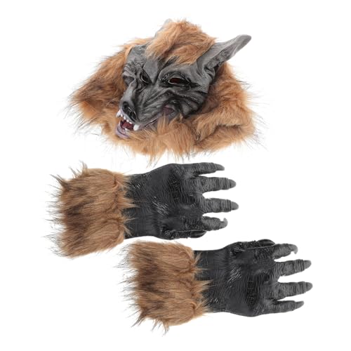 Beaupretty 1 Satz Halloween Wolf Kopf Maske und Krallenhandschuhe Gruselige Verkleidung für Kostümparty Cosplay und Maskerade für Erwachsene für Halloween und Feste Beaupretty 1 Satz Halloween Wolf Kopf Maske und Krallenhandschuhe Gruselige Verkleidung für Kostümparty Cosplay und Maskerade für Erwachsene für Halloween und Feste von Beaupretty