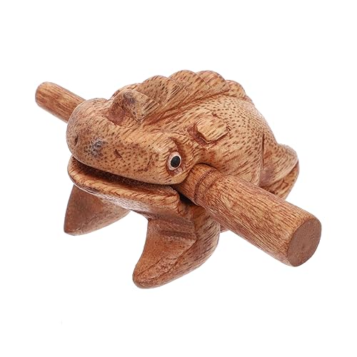 Beaupretty 1 Satz Holz Frosch Musikspielzeug aus Schlaginstrumenten für Fördert Konzentration Interaktion und Kreativität Perfektes für Geburtstage und Feste von Beaupretty