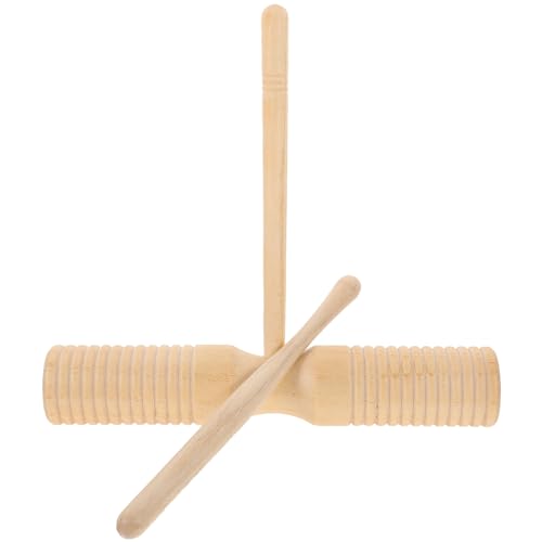 Beaupretty 1 Satz Holz Guiro Percussion Instrument für Anfänger Leicht und Tragbar mit Hochwertiger Verarbeitung Fördert Rhythmus von Kindern Deko Geeignet von Beaupretty