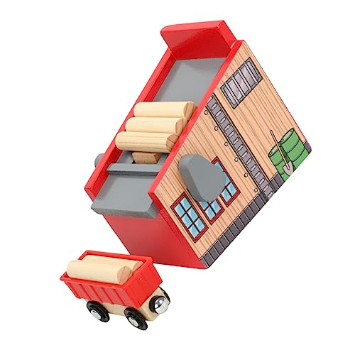 Beaupretty 1 Satz Holzeisenbahn für Holzblöcken und Holzfällerszene Pädagogisches Kreativität und Koordination Beaupretty 1 Satz Holzeisenbahn für Holzblöcken und Holzfällerszene Pädagogisches Kreativität und Koordination von Beaupretty