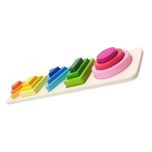 Beaupretty 1 Satz Holzpuzzle Geometrische Formen Spielzeugset für Pädagogisches Sortierspiel Kognitiven Fähigkeiten für Kleinkinder und Vorschulkinder von Beaupretty