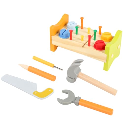 Beaupretty 1 Satz Holzspielzeug für Lernspielzeug mit Hammer und Nagelbretter Motorik und Kreativität für Junge Mädchen Beaupretty 1 Satz Holzspielzeug für Lernspielzeug mit Hammer und Nagelbretter Motorik und Kreativität für Junge Mädchen von Beaupretty