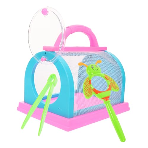 Beaupretty 1 Satz Insekten Beobachtungsbox Set für Teiliges Outdoor mit Schmetterlingskäfig Pinzette und Lupe Atmungsaktive Konstruktion für Spannende Naturerkundungen von Beaupretty